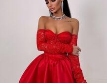 Комплект: мереживний корсет бюстьє + корсетна спідниця | PUSHKA SHOP