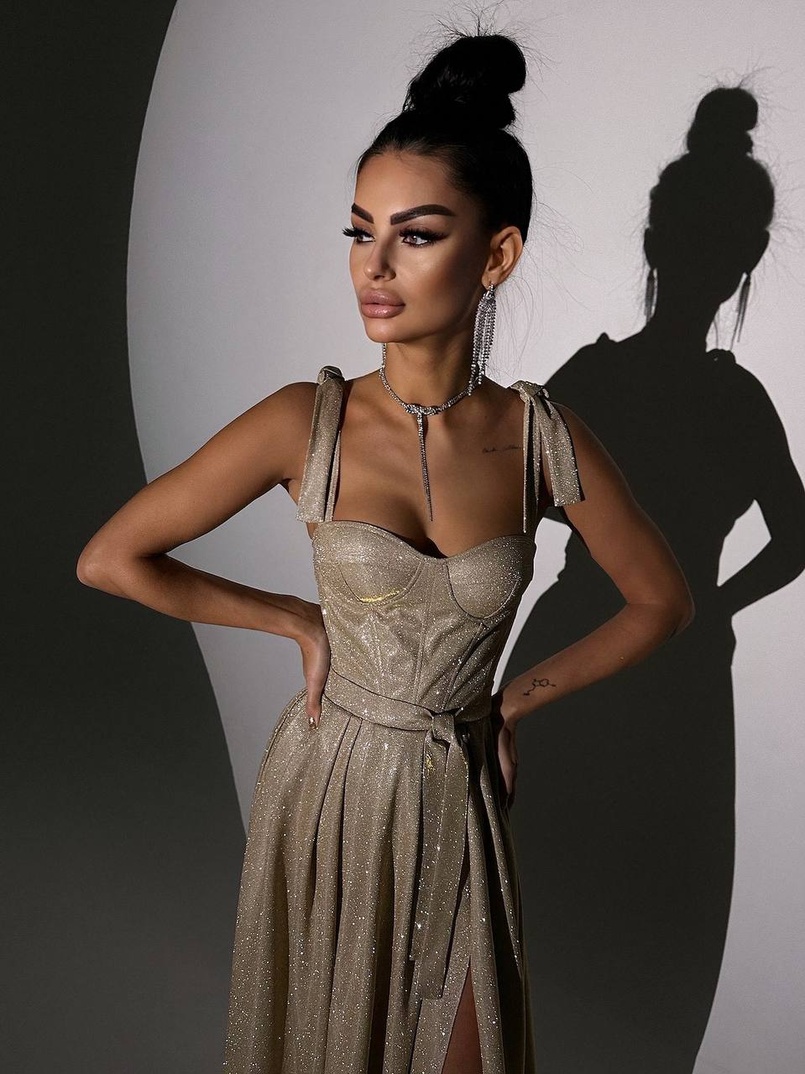 ✨Блискуча сукня максі з чашечками ✨ | PUSHKA SHOP