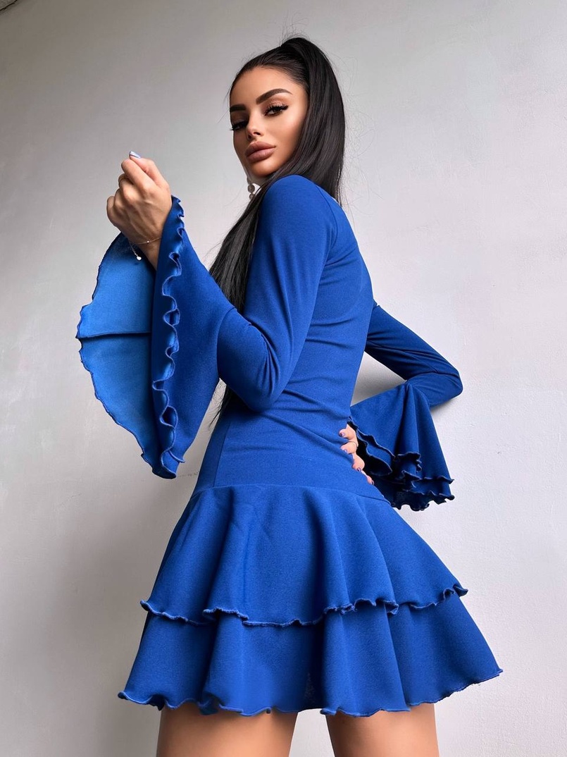 Сукня з з воланами на ґудзиках  Сукня з з воланами на ґудзиках  | PUSHKA SHOP