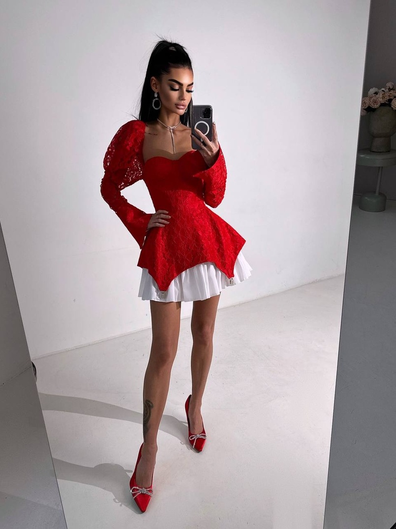 Мереживна сукня з чашечками  Мереживна сукня з чашечками  | PUSHKA SHOP