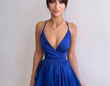 Шовкова сукня з пишною спідницею та шнурівкою на спинці Шовкова сукня з пишною спідницею та шнурівкою на спинці | PUSHKA SHOP