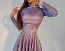 Блискуча сукня міні з відкритою спиною  Блискуча сукня міні з відкритою спиною  | PUSHKA SHOP