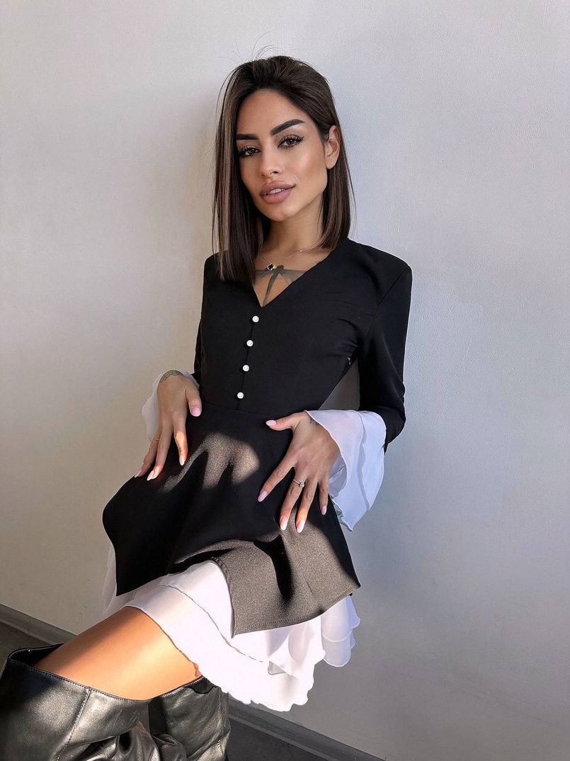 Сукня з воланами та ґудзиками  Сукня з воланами та ґудзиками  | PUSHKA SHOP