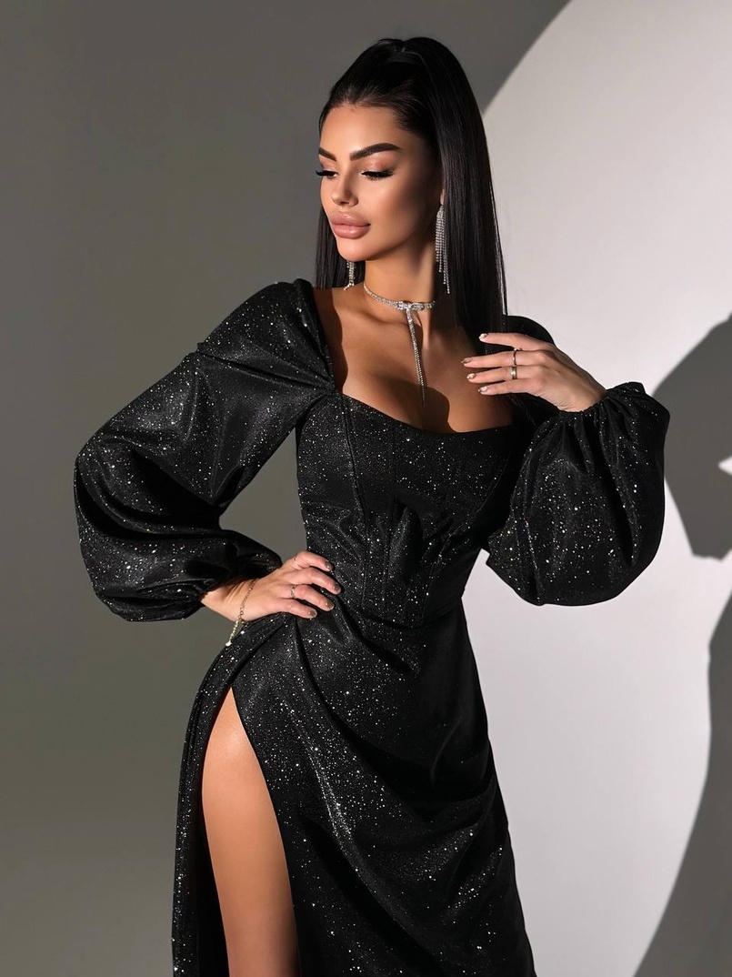 Сяючий комплект: корсет + спідниця  максі з драпіруванням Сяючий комплект: корсет + спідниця  максі з драпіруванням | PUSHKA SHOP