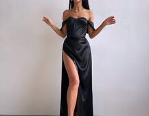 Атласний комплект: корсет бюстʼє + спідниця максі  | PUSHKA SHOP