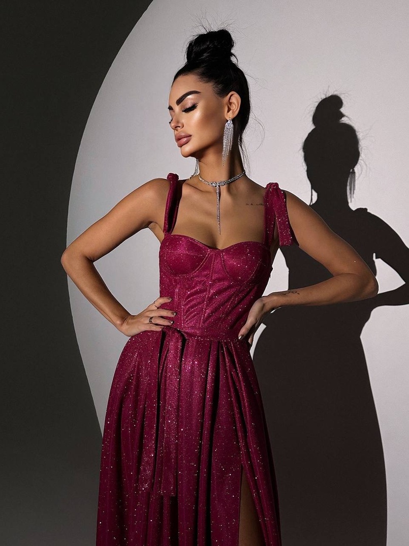 ✨Блискуча сукня максі з чашечками ✨ | PUSHKA SHOP