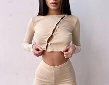 Комплект : штани кльош і топ на ґудзиках   Комплект : штани кльош і топ на ґудзиках   | PUSHKA SHOP