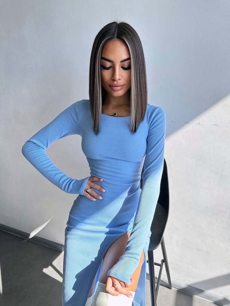 Трикотажна сукня міді зі шнурівкою на спинці  Трикотажна сукня міді зі шнурівкою на спинці  | PUSHKA SHOP