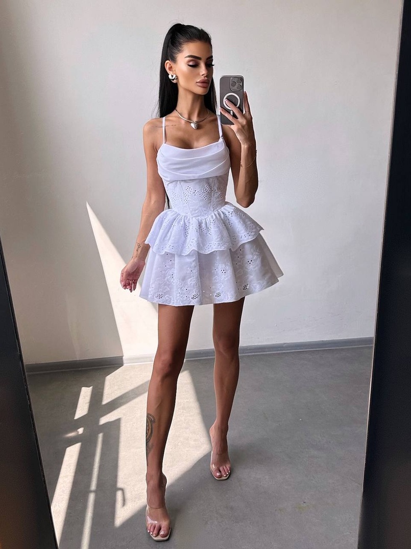 Корсетна сукня с пишною подвійною спідницею Корсетна сукня с пишною подвійною спідницею | PUSHKA SHOP