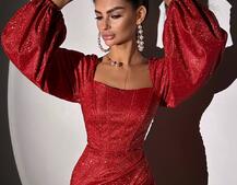 Сяючий комплект: корсет + спідниця міні з драпіруванням Сяючий комплект: корсет + спідниця міні з драпіруванням | PUSHKA SHOP