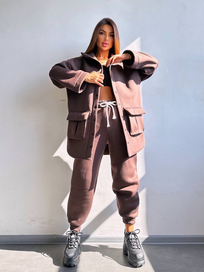 Комплект: тепла сорочка на кнопках + джоггери Комплект: тепла сорочка на кнопках + джоггери | PUSHKA SHOP