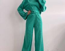 Повсякденний костюм із теплого трикотажу-рубчика Повсякденний костюм із теплого трикотажу-рубчика | PUSHKA SHOP