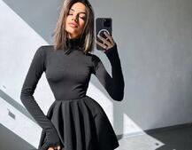 Сукня міні зі спідницею-сонцем  Сукня міні зі спідницею-сонцем  | PUSHKA SHOP