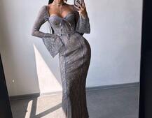 Мереживна сукня максі з чашечками    | PUSHKA SHOP