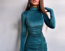 Оксамитова сукня  із зав'язкою на ніжку з трояндою | PUSHKA SHOP