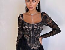 Мереживна сукня міні зі шлейфом Мереживна сукня міні зі шлейфом | PUSHKA SHOP