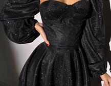 Сяюча корсетна сукня бюстьє з подвійною спідницею Сяюча корсетна сукня бюстьє з подвійною спідницею | PUSHKA SHOP