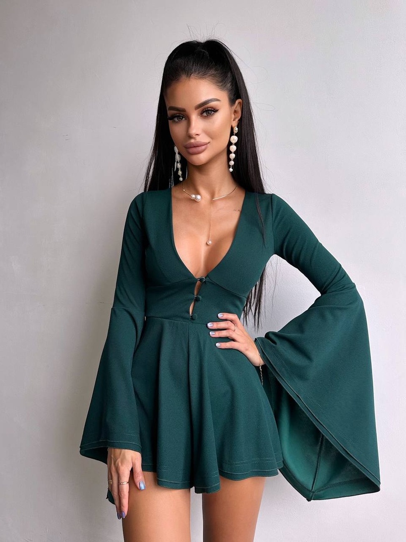 Ромпер з розкльошеними рукавами  Ромпер з розкльошеними рукавами  | PUSHKA SHOP