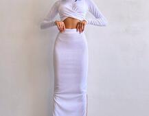 Комплект: топ + спідниця с розрізами  Комплект: топ + спідниця с розрізами  | PUSHKA SHOP