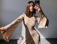 Трикотажна сукня зі шнурівкою на спинці    Трикотажна сукня зі шнурівкою на спинці    | PUSHKA SHOP