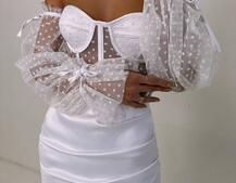 Улюблений комплект в новому виконанні: корсет бюстьє з об’ємними рукавами + спідниця міні | PUSHKA SHOP