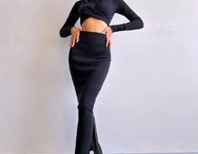 Комплект: топ + спідниця с розрізами  Комплект: топ + спідниця с розрізами  | PUSHKA SHOP