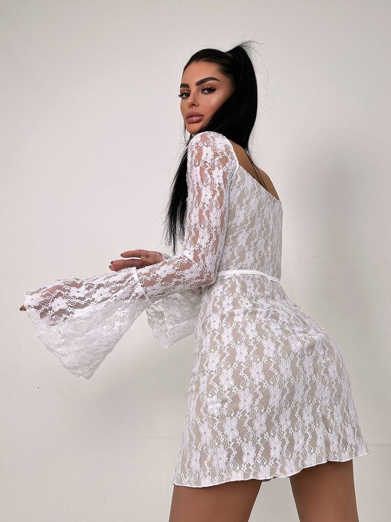 Мереживна сукня міні з чашечками    Мереживна сукня міні з чашечками    | PUSHKA SHOP