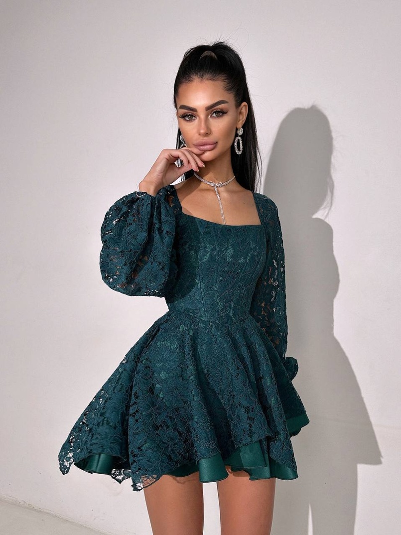 Мереживна сукня з корсетним верхом та пишною подвійною спідницею  Мереживна сукня з корсетним верхом та пишною подвійною спідницею  | PUSHKA SHOP