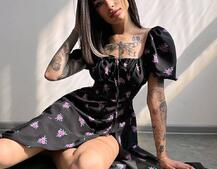 Сукня- міді  з квітковим принтом Сукня- міді  з квітковим принтом | PUSHKA SHOP