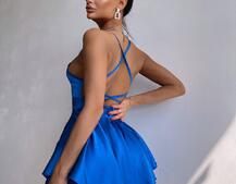 Шовкова сукня  з пишною спідницею та шнурівкою   Шовкова сукня  з пишною спідницею та шнурівкою   | PUSHKA SHOP