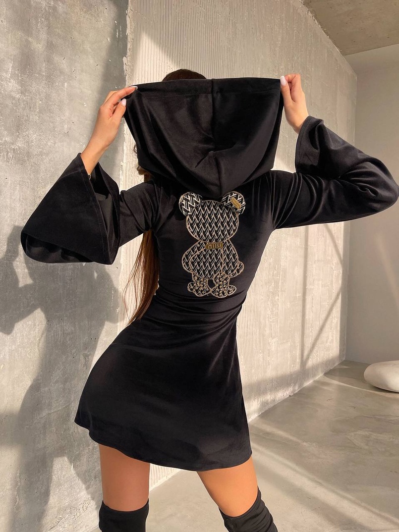 Оксамитова сукня міні з розкльошоними рукавами    Оксамитова сукня міні з розкльошоними рукавами    | PUSHKA SHOP