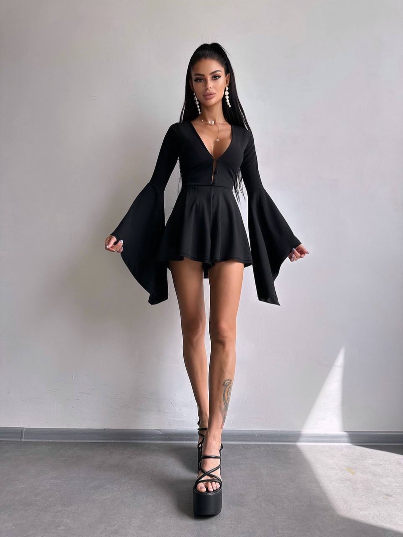 Ромпер з розкльошеними рукавами  Ромпер з розкльошеними рукавами  | PUSHKA SHOP