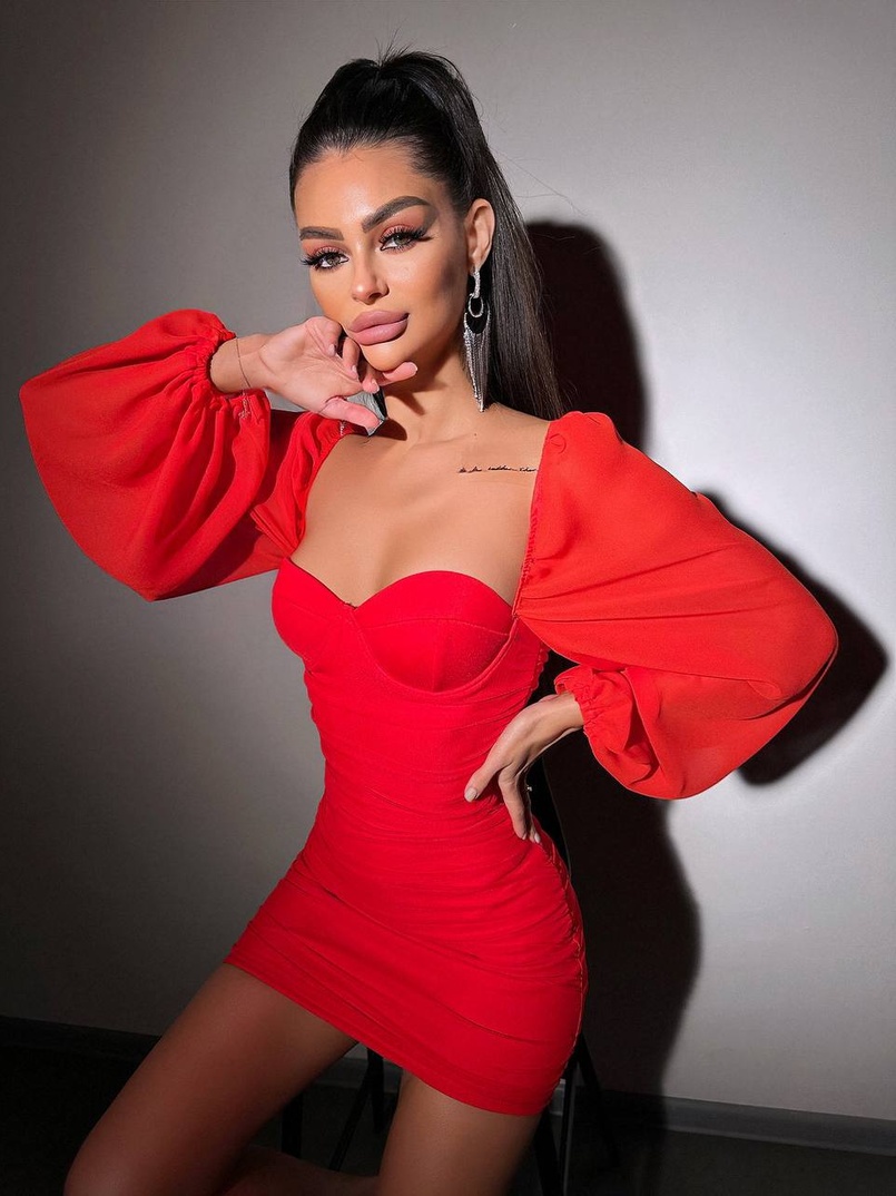 Корсетна сукня з чашечками з ефектом push up з драпіруванням   Корсетна сукня з чашечками з ефектом push up з драпіруванням   | PUSHKA SHOP