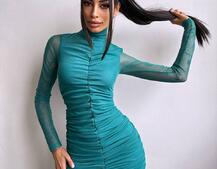 Сукня міні з драпіруванням  Сукня міні з драпіруванням  | PUSHKA SHOP