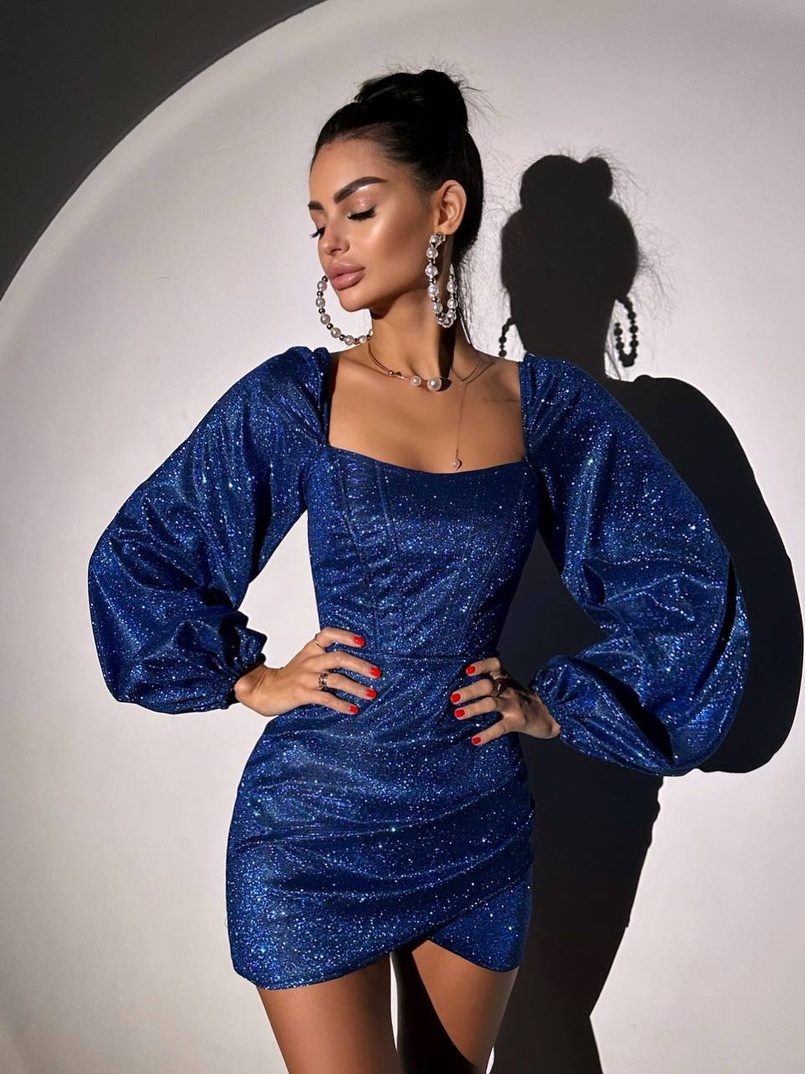 Сяючий комплект: корсет + спідниця міні з драпіруванням  | PUSHKA SHOP