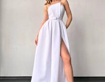 Сукня максі  з розрізом на спідниці  Сукня максі  з розрізом на спідниці  | PUSHKA SHOP