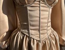 Комплект: сукня з подвійною спідницею + корсет, декорований стразами    Комплект: сукня з подвійною спідницею + корсет, декорований стразами    | PUSHKA SHOP