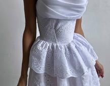 Корсетна сукня с пишною подвійною спідницею Корсетна сукня с пишною подвійною спідницею | PUSHKA SHOP