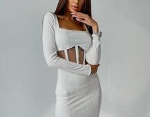 Приталенное платье с корсетной вставкой и  юбкой-карандашом  Приталенное платье с корсетной вставкой и  юбкой-карандашом  | PUSHKA SHOP