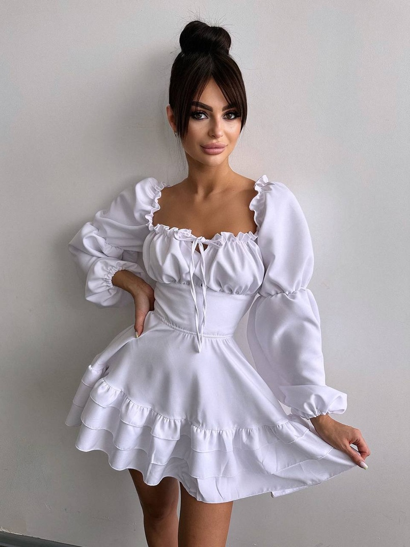 Сукня з воланами та шнурівкою  по спинці Сукня з воланами та шнурівкою  по спинці | PUSHKA SHOP