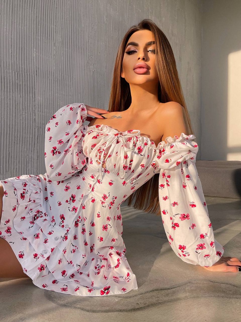 Сукня з воланами та шнурівкою  по спинці Сукня з воланами та шнурівкою  по спинці | PUSHKA SHOP