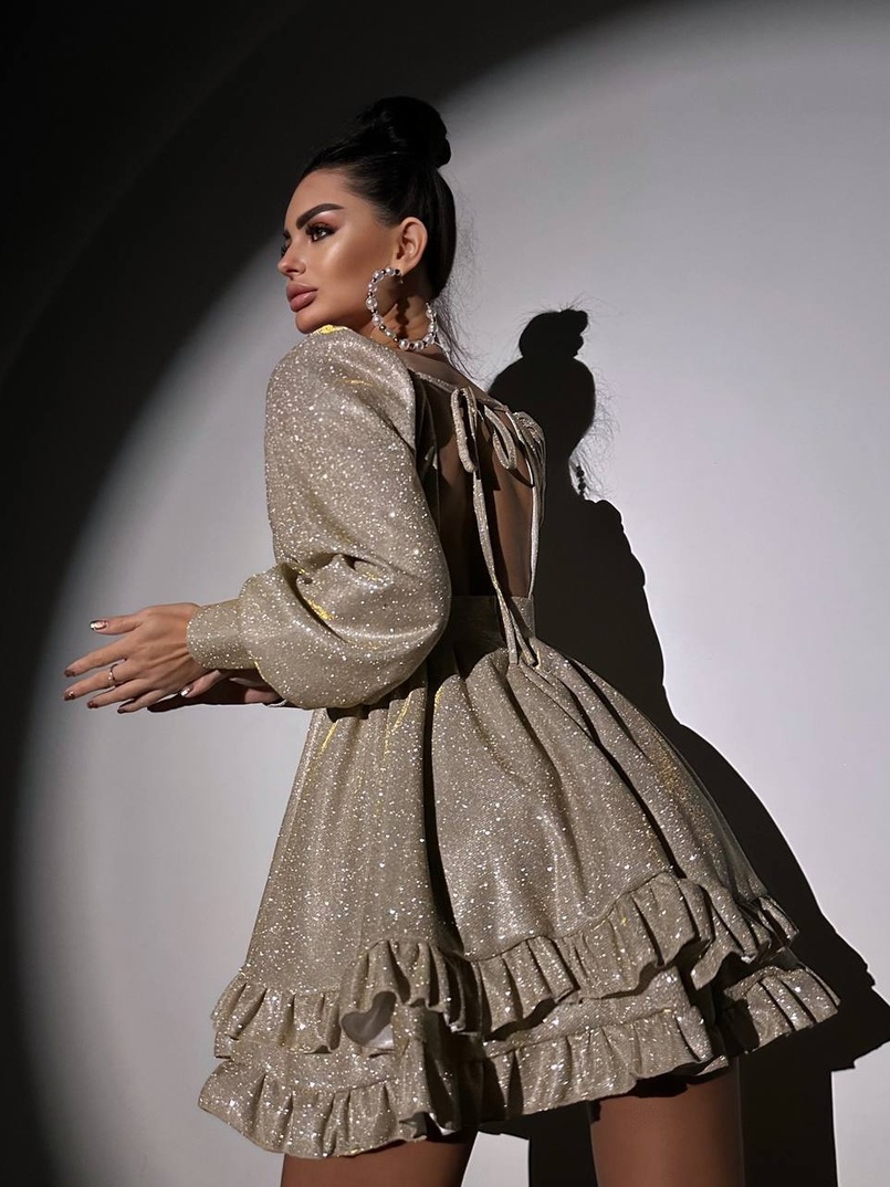 Сукня із пишною подвійною спідницею та драпіруванням Сукня із пишною подвійною спідницею та драпіруванням | PUSHKA SHOP