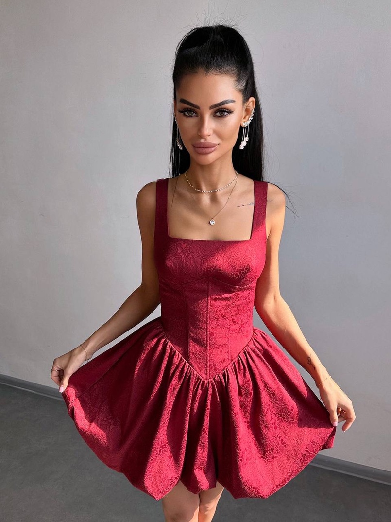 Корсетна сукня с пишною спідницею-балоном | PUSHKA SHOP