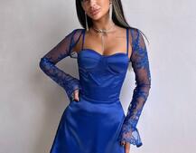 Атласна корсетна сукня-бюстьє + мереживне болеро Атласна корсетна сукня-бюстьє + мереживне болеро | PUSHKA SHOP