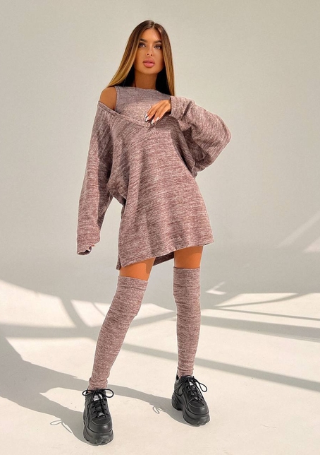 Трикотажна сукня-двійка + гетри  | PUSHKA SHOP