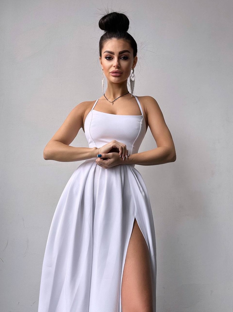 Сукня максі  зі шнурівкою на спинці Сукня максі  зі шнурівкою на спинці | PUSHKA SHOP