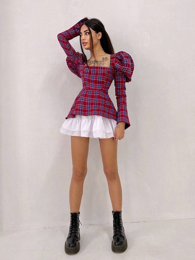 Сукня з об'ємними рукавами + спідниця з воланами Сукня з об'ємними рукавами + спідниця з воланами | PUSHKA SHOP