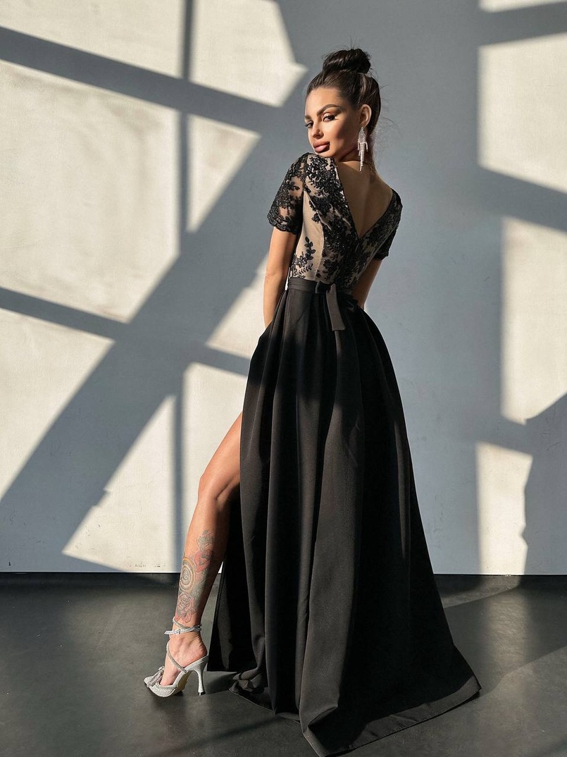 Сукня максі з мереживом  Сукня максі з мереживом  | PUSHKA SHOP