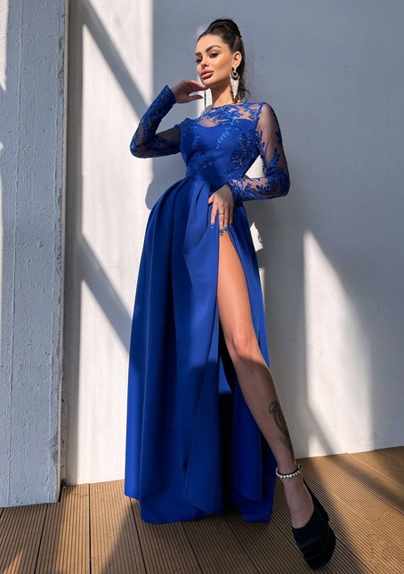 Сукня максі з мереживом  | PUSHKA SHOP