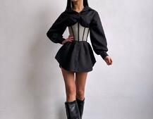 Приталена сорочка + корсет  Приталена сорочка + корсет  | PUSHKA SHOP